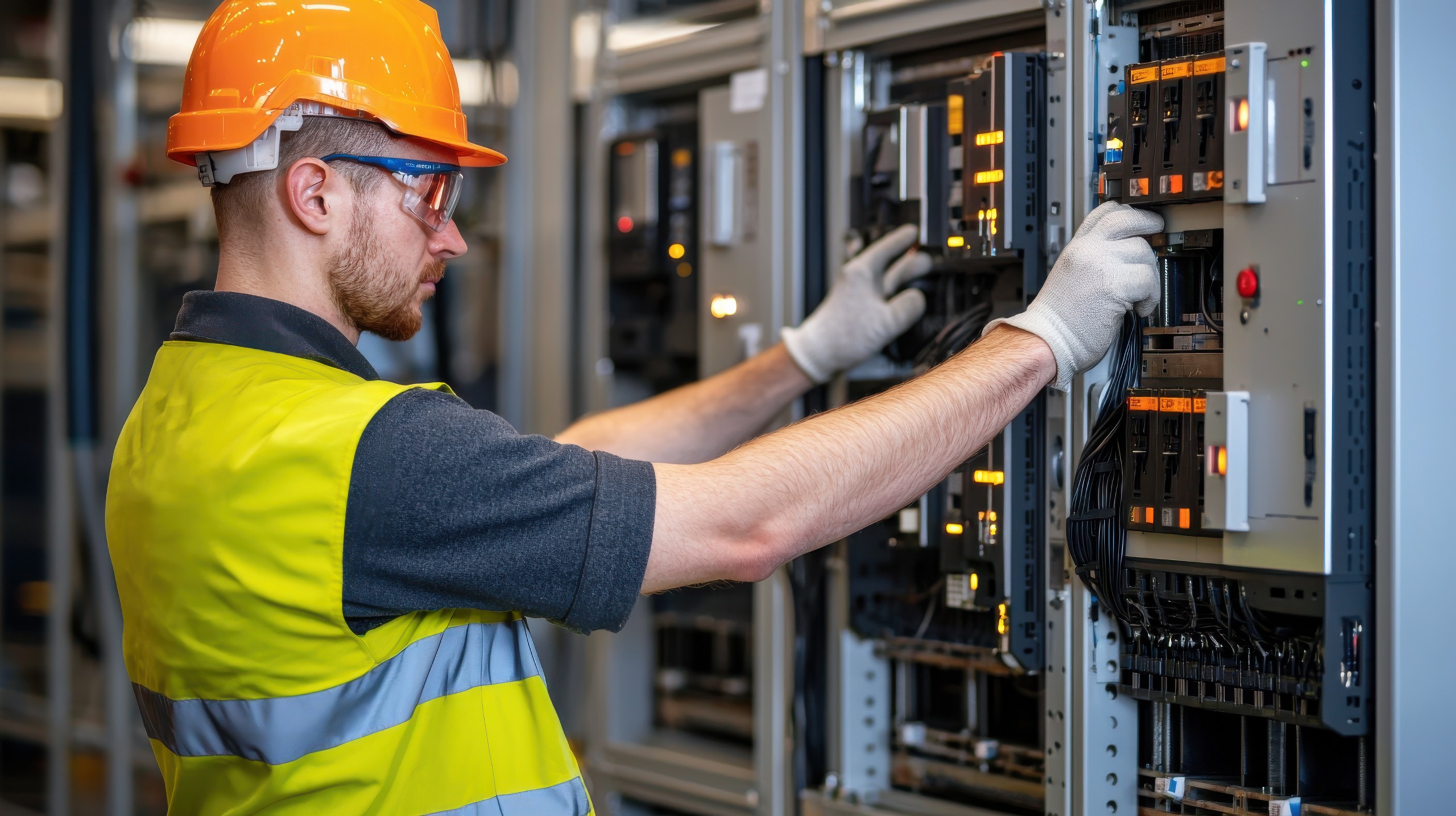 Técnico PrueVaMe en tablero eléctrico